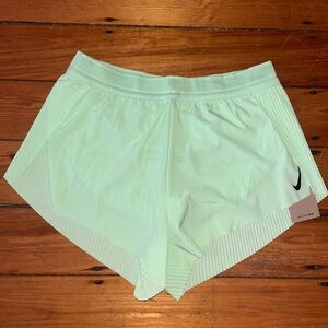 Nike Women's AeroSwift Mint Green Athletic Shorts